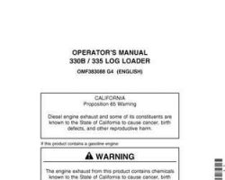 Operators Manuals for Timberjack 35 Series model 335 Knuckleboom Loader