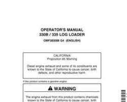 Operators Manuals for Timberjack B Series model 330b Knuckleboom Loader