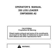 Operators Manuals for Timberjack 35 Series model 335 Knuckleboom Loader