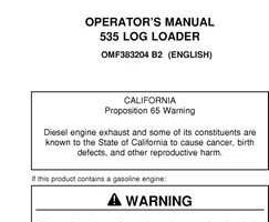 Operators Manuals for Timberjack 35 Series model 535 Knuckleboom Loader