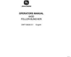 Operators Manuals for Timberjack D Series model 643d Wheeled Feller Bunchers