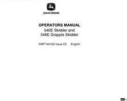 Operators Manuals for Timberjack E Series model 548e Skidders