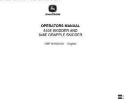 Operators Manuals for Timberjack E Series model 640e Skidders