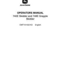 Operators Manuals for Timberjack E Series model 748e Skidders