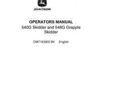 Operators Manuals for Timberjack G Series model 548g Skidders