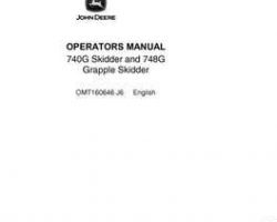 Operators Manuals for Timberjack G Series model 748g Skidders