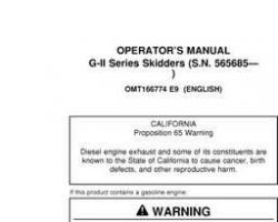 Operators Manuals for Timberjack G Series Ii model 648gii Skidders