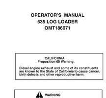 Operators Manuals for Timberjack 35 Series model 535 Knuckleboom Loader