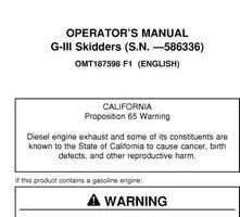 Operators Manuals for Timberjack G Series Iii model 540giii Skidders