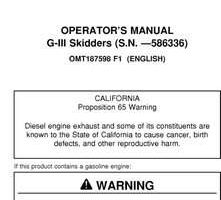 Operators Manuals for Timberjack G Series Iii model 748giii Skidders