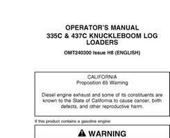 Operators Manuals for Timberjack C Series model 437c Knuckleboom Loader