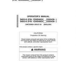 Operators Manuals for Timberjack G Series Iii model 548giii Skidders