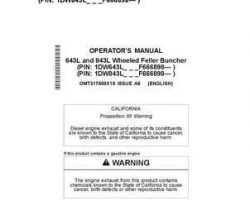 Operators Manuals for Timberjack L Series model 843l Wheeled Feller Bunchers