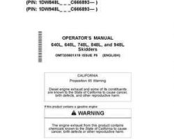 Operators Manuals for Timberjack L Series model 848l Skidders
