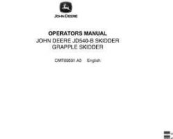 Operators Manuals for Timberjack B Series model 540b Skidders