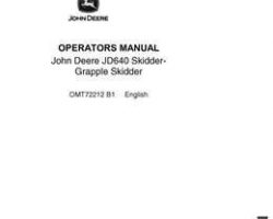 Operators Manuals for Timberjack Series model 640 Skidders