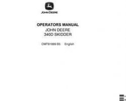Operators Manuals for Timberjack D Series model 340d Skidders