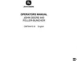 Operators Manuals for Timberjack 43 Series model 643 Wheeled Feller Bunchers