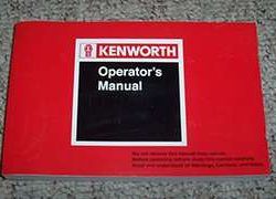 1997 Kenworth K100 Truck Owner's Manual