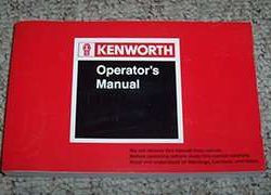 1998 Kenworth K100 Truck Owner's Manual