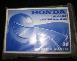 2000 Honda GL1500CF Valkyrie Motorcycle Owner's Manual
