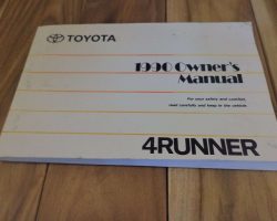 1990 Toyota 4Runner Owner's Manual