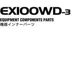 Hitachi Ex-3 Series model Ex100wd-3 Excavators Equipment Components Parts Catalog Manual