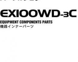 Hitachi Ex-3 Series model Ex100wd-3c Excavators Equipment Components Parts Catalog Manual