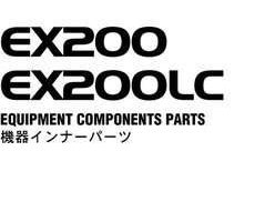Hitachi Ex-series model Ex200lc Excavators Equipment Components Parts Catalog Manual