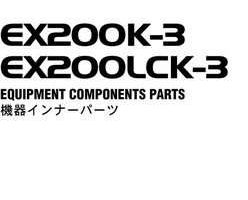 Hitachi Ex-3 Series model Ex200lck-3 Excavators Equipment Components Parts Catalog Manual