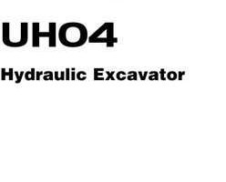 Hitachi Uh-series model Uh04 Excavators Equipment Components Parts Catalog Manual