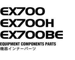 Hitachi Ex-series model Ex700 Excavators Equipment Components Parts Catalog Manual