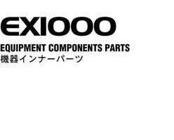 Hitachi Ex-series model Ex1000 Excavators Equipment Components Parts Catalog Manual