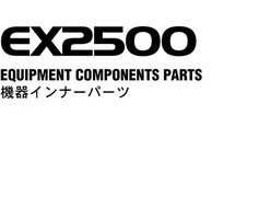 Hitachi Ex-series model Ex2500 Excavators Equipment Components Parts Catalog Manual