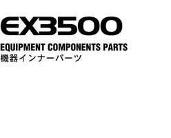 Hitachi Ex-series model Ex3500 Excavators Equipment Components Parts Catalog Manual