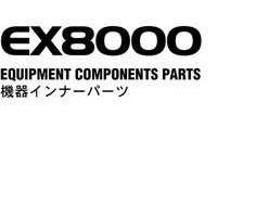 Hitachi Ex-series model Ex8000 Excavators Equipment Components Parts Catalog Manual