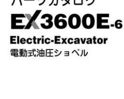 Hitachi Ex-6 Series model Ex3600e-6 Excavators Equipment Components Parts Catalog Manual