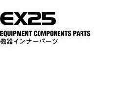 Hitachi Ex-series model Ex25 Excavators Equipment Components Parts Catalog Manual