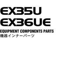 Hitachi Ex-series model Ex35u Excavators Equipment Components Parts Catalog Manual