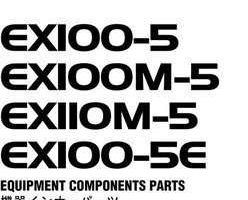 Hitachi Ex-5 Series model Ex110m-5 Excavators Equipment Components Parts Catalog Manual