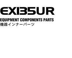 Hitachi Ex-series model Ex135ur Excavators Equipment Components Parts Catalog Manual