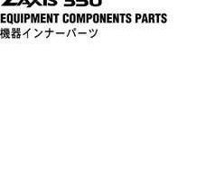 Hitachi Zaxis Series model Zaxis35u Excavators Equipment Components Parts Catalog Manual