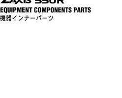 Hitachi Zaxis Series model Zaxis55ur Excavators Equipment Components Parts Catalog Manual