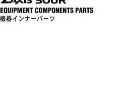 Hitachi Zaxis Series model Zaxis30ur Excavators Equipment Components Parts Catalog Manual