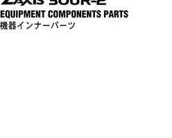 Hitachi Zaxis-2 Series model Zaxis30ur-2 Excavators Equipment Components Parts Catalog Manual