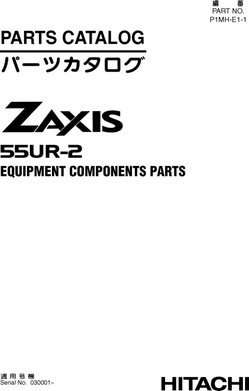 Hitachi Zaxis-2 Series model Zaxis55ur-2 Excavators Equipment Components Parts Catalog Manual
