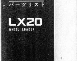 Parts Catalogs for Hitachi Lx Series model Lx20 Loaders