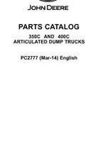 Parts Catalogs for John Deere C Series model 350c Articulated Dump Trucks