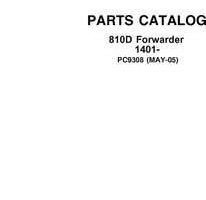 Parts Catalogs for Timberjack D Series model 810d Forwarders