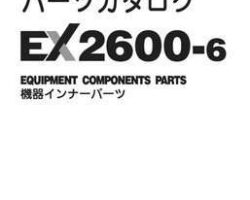 Hitachi Ex-6 Series model Ex2600-6 Excavators Equipment Components Parts Catalog Manual